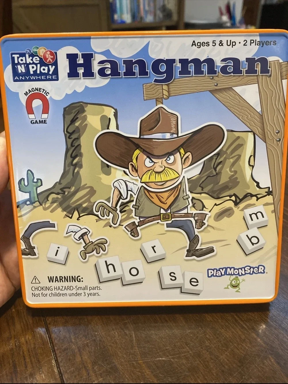 Take 'N Play Hangman Magnetic Word Game - Blue and Orange